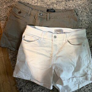 Judy Blue XL Shorts White Denim Army Green Denim 2 Pairs Summertime!!!